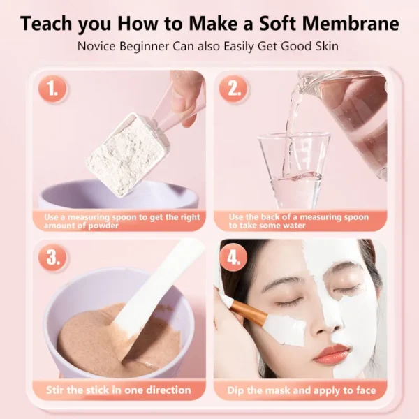 Herramientas para mezclar mascarillas faciales, aplicador Facial reutilizable, espátula, cuenco para máscara agitadora, Kit de cuchara, suministros de maquillaje de belleza para el cuidado de la piel - Imagen 6