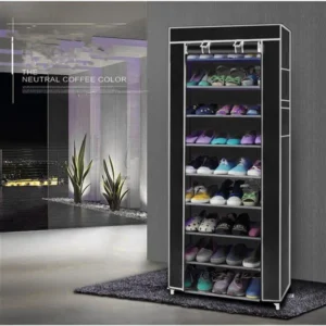 Zapatero multicapa organizador de tela no tejida, soporte para pasillo, entrada, armario ahorrador de espacio, muebles para el hogar, estante a prueba de polvo
