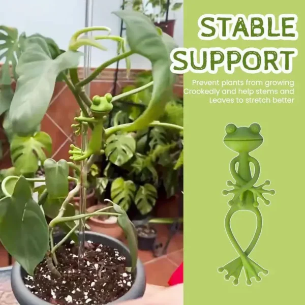 Atadura de Cable reutilizable en forma de rana, soporte de plantas de jardín, Clip Flexible ajustable para tallo, giro decorativo bonito, 13cm - Imagen 4