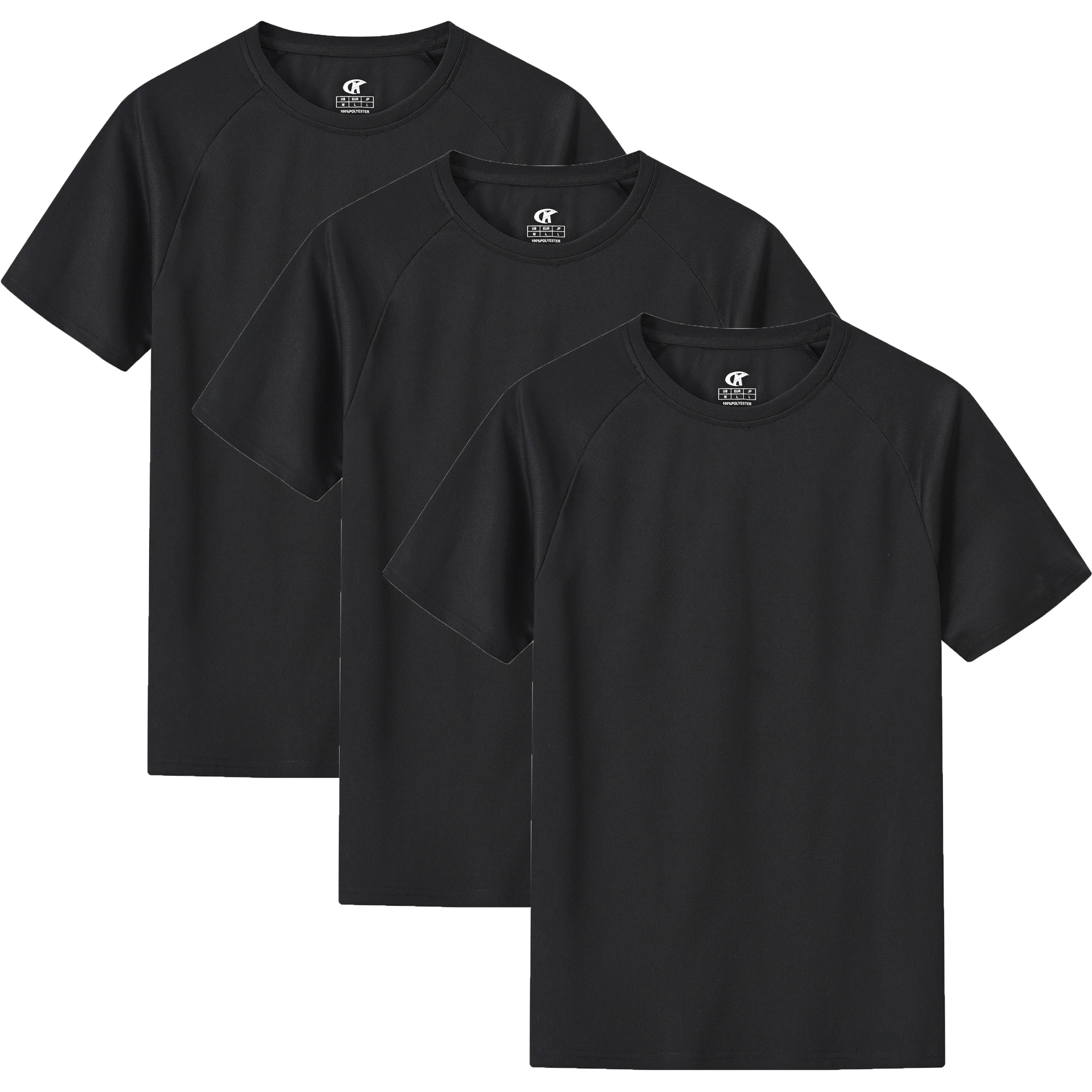 Conjunto de camisetas de color sólido de 3 piezas, camisetas deportivas transpirables de estilo básico para correr al aire libre - Imagen 7