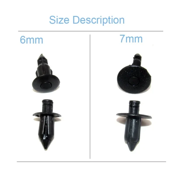 20 piezas motocicleta 6mm 7mm remache carenado cuerpo embellecedor Panel sujetador Clips de tornillo Universal para Suzuki Kawasaki Yamah - Imagen 4