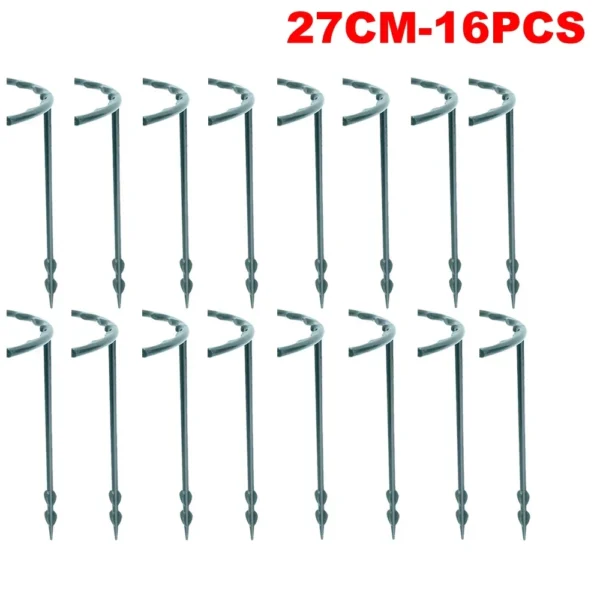 Soporte de plástico para plantas, soporte para plantas, pila para flores, invernaderos, arreglo, soporte para varilla de fijación, herramientas de jardín - Imagen 7