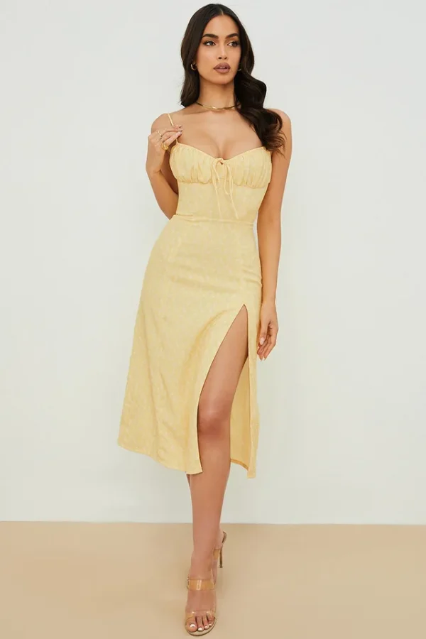 Vestido largo elegante Floral para mujer, ropa de calle ceñida para vacaciones en la playa, ropa de verano 20224, artículos al por mayor para negocios - Imagen 9