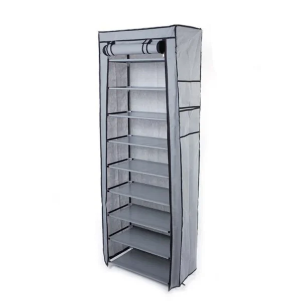 Zapatero multicapa organizador de tela no tejida, soporte para pasillo, entrada, armario ahorrador de espacio, muebles para el hogar, estante a prueba de polvo - Imagen 5