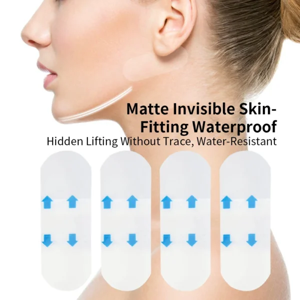 Parche de estiramiento Facial antiarrugas, pegatina para la frente, la mejilla y la barbilla, parches de estiramiento de la piel Facial antienvejecimiento, tiras eliminadoras de arrugas - Imagen 3