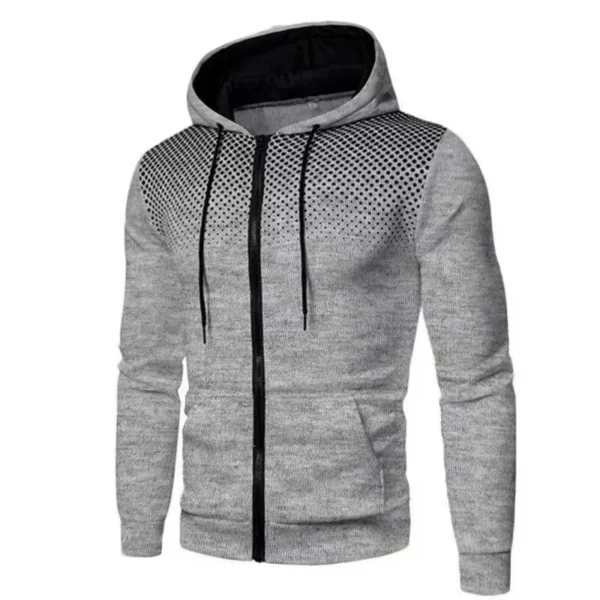 Chaqueta con capucha para hombre, ropa de calle, sudaderas de manga larga, jersey con capucha y cremallera, ropa deportiva para hombre, ropa de calle 2024 - Imagen 6