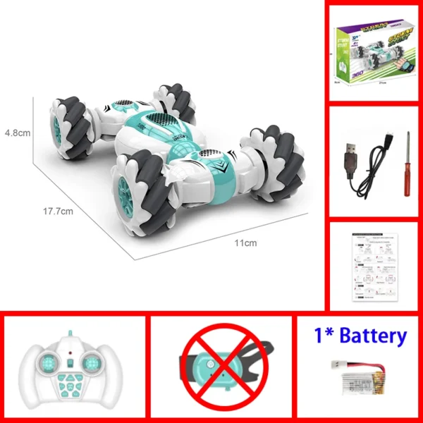 Control remoto reloj Sensor de gestos juguete eléctrico RC Drift Car 2,4 GHz 4WD rotación regalo para niños cumpleaños Samll RC Stunt Car - Imagen 7
