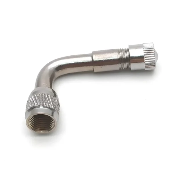 Adaptador de válvula doblada de ángulo de 90, 45 y 135 grados para motocicleta, tubo de neumático, adaptador de extensión de válvula de cobre y plata para camión, coche, Moto y bicicleta - Imagen 3