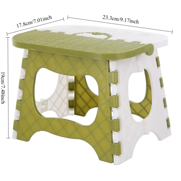Taburete plegable de plástico grueso para puesto, taburete para niños, taburete de tren portátil ligero, taburete bajo para adultos, muebles que ahorran espacio - Imagen 10
