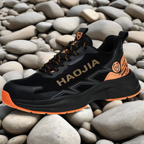Zapatos de seguridad para el trabajo para hombre, zapatillas antipinchazos, zapatos de trabajo indestructibles para hombre, botas de seguridad ligeras de malla transpirable antideslizante - Imagen 5