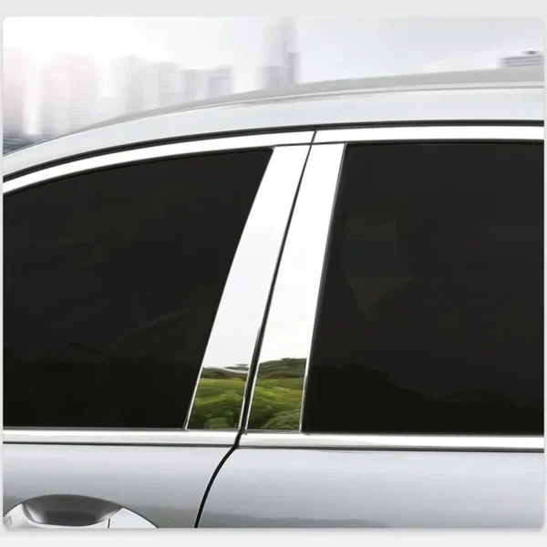 Cubierta embellecedora de ventana de coche para Mazda 3 Mazda3 Axela BP Sedan 2019 ~ 2024 2025 postes de puerta de pilar pegatinas de columna accesorios brillantes 8 Uds - Imagen 9