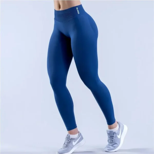 Pantalones de Yoga de cintura sólida sin costuras para mujer, pantalones deportivos ajustados sexis con cintura de tres secciones para levantamiento de cadera, pantalones de Yoga para ejercicio físico