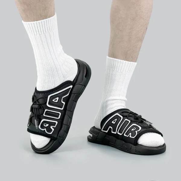 Zapatillas de Hombre con diseño de cojín de aire, novedad de verano, Zapatillas deportivas antideslizantes suaves de PVC para Hombre, Chanclas para Hombre