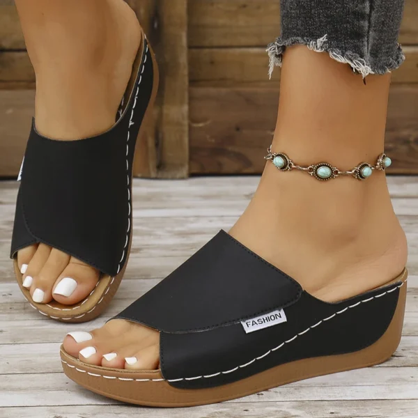 Zapatos de verano, sandalias para mujer, zapatos para caminar en la playa, zapatos sin cordones para mujer, sandalias con cuña, zapatillas Retro para mujer, calzado para mujer