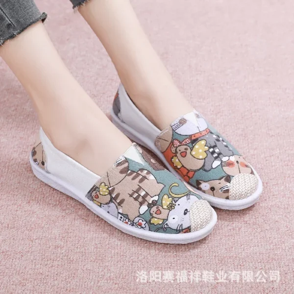 Zapatos de verano para mujer, zapatos planos transpirables de malla, Zapatillas ligeras cómodas para mujer, calcetines, mocasines sin cordones para mujer, Zapatillas para mujer - Imagen 13