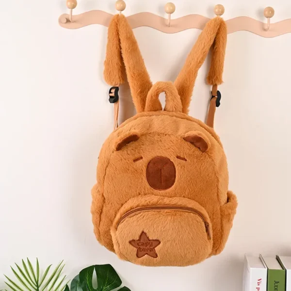 Muñeca de peluche Kawaii, mochila de felpa de capibara, bolso para niños, bolso de hombro de juguete, Mini mochila, bolsos, regalos para novia - Imagen 5