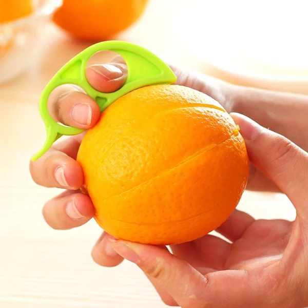Peladores de frutas y naranjas, rebanador de naranjas y limón multifuncional creativo, fácil abridor, cuchillo para cítricos, utensilios de cocina para el hogar, 1-30 Uds. - Imagen 2