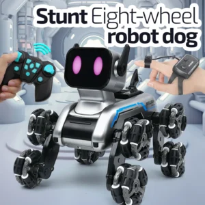 Coche de juguete RC de 8 ruedas para chico, máquina inteligente para perro, coche de Control remoto, acrobacias de 8 ruedas, Control remoto, juguete de regalo de cumpleaños