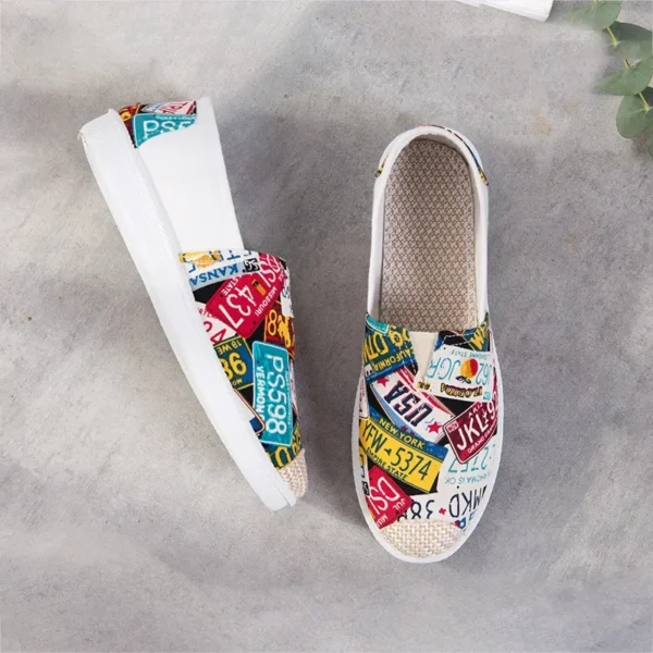 Zapatos de verano para mujer, zapatos planos transpirables de malla, Zapatillas ligeras cómodas para mujer, calcetines, mocasines sin cordones para mujer, Zapatillas para mujer - Imagen 21