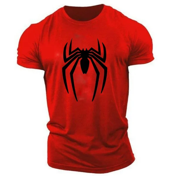 Camiseta con estampado de araña para hombre, Top de manga corta, holgado, informal, Hip-Hop, personalidad, moda de verano - Imagen 16