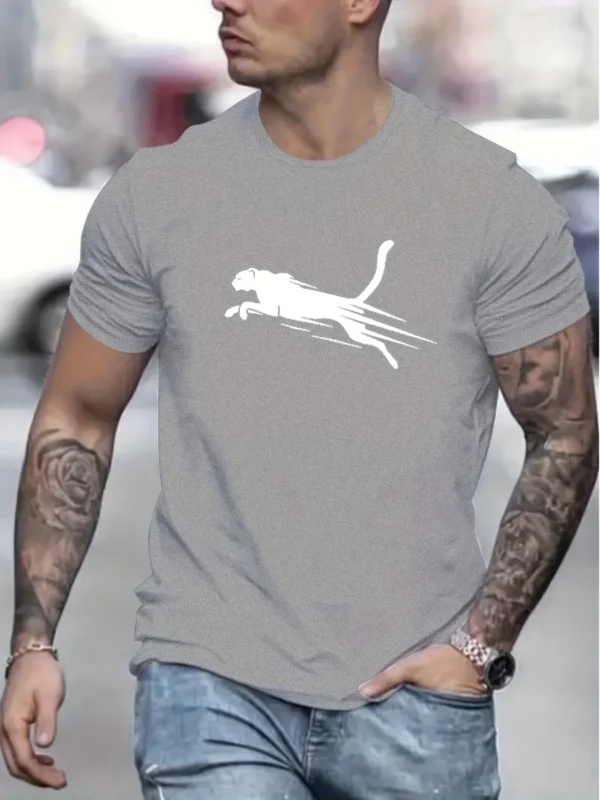 Camiseta de algodón para hombre, camiseta informal holgada con estampado de letras en inglés, Top de alta calidad para Fitness callejero, novedad de verano 100% - Imagen 4