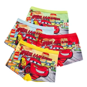 Lightning McQueen, Boxer para niños, Boxers para bebés, 4 paquetes de transpirables y antibacterianos