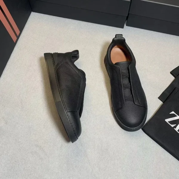 Zapatos para hombre de la fábrica, capa superior de cuero de vaca, zapatos informales transpirables de verano, tablero de piel de ciervo de lujo, versátil - Imagen 6