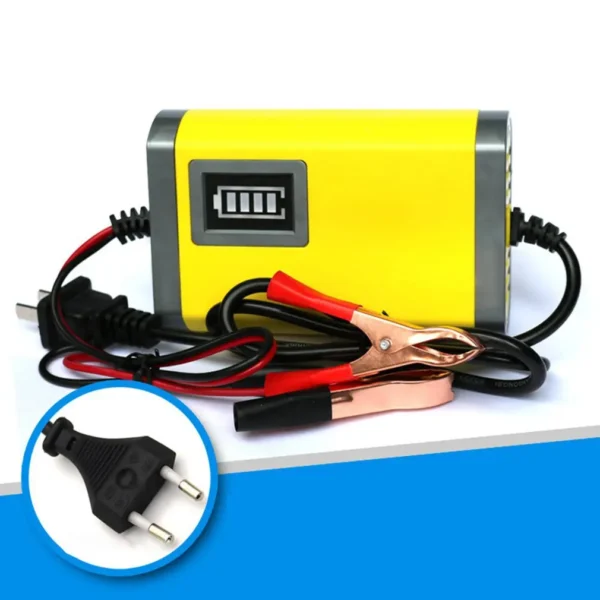 Cargador de batería inteligente para coche, dispositivo de carga automático de GEL de plomo ácido para motocicleta, con pantalla LCD, 12V, 2A - Imagen 2