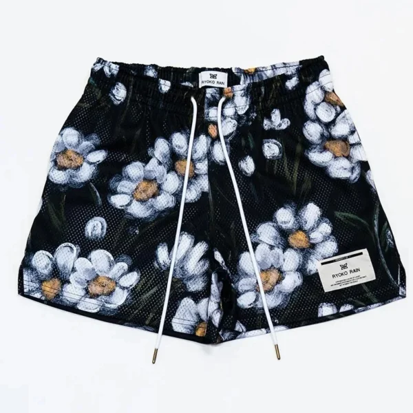 Pantalones cortos informales de verano de malla Universal para hombres y mujeres, pantalones cortos deportivos de secado rápido, pantalones cortos transpirables con cordón estampado 3d para playa - Imagen 9