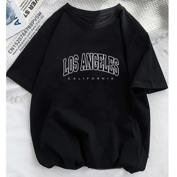 Camiseta con estampado de Brooklyn para mujer, ropa de calle informal con letras estampadas, Harajuku, Y2K, 2023 - Imagen 2