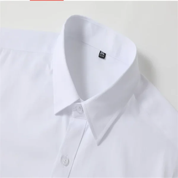 Camisas para hombres camisas formales azul claro negro blanco mangas largas F solapa primavera otoño ropa Casual de negocios de gran tamaño 6XL - Imagen 2