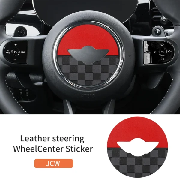 Pegatina para volante de coche, pegatinas de cuero PU para Mini Cooper R55 R56 R57 R60 R50 R52 R53 F56 F54 F60, accesorios interiores para coche - Imagen 13