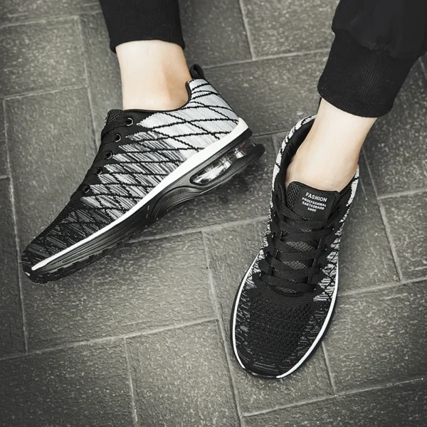 Zapatos de hombre, zapatillas clásicas transpirables de verano a la moda para correr para hombre, zapatos de malla cómodos y ligeros para exteriores, zapatos para caminar - Imagen 6