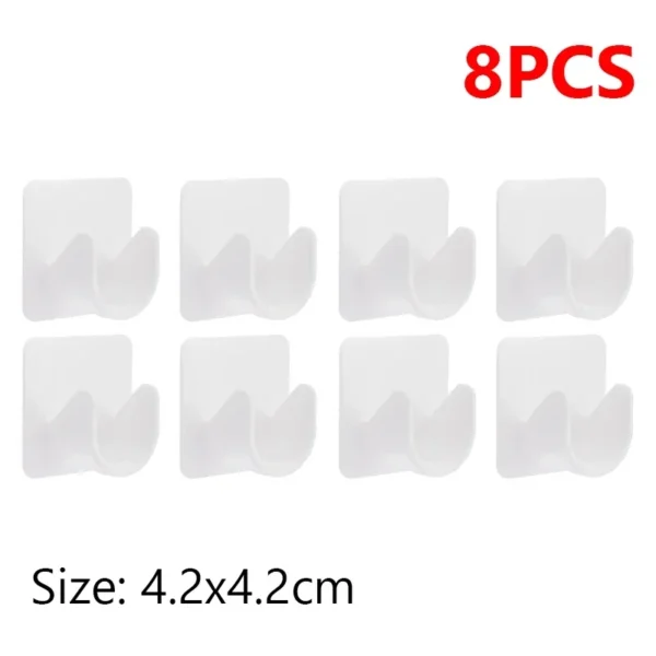 Soporte de barra de cortina fuerte, ganchos autoadhesivos ajustables para cortina de pared, Clip fijo, gancho para colgar, accesorios de baño - Imagen 9
