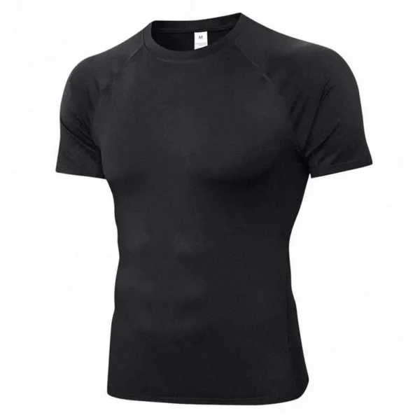 Camiseta deportiva de manga corta para hombre, camiseta de compresión para correr, deporte, gimnasio, entrenamiento, camisetas informales de alta calidad, novedad de 2024 - Imagen 6