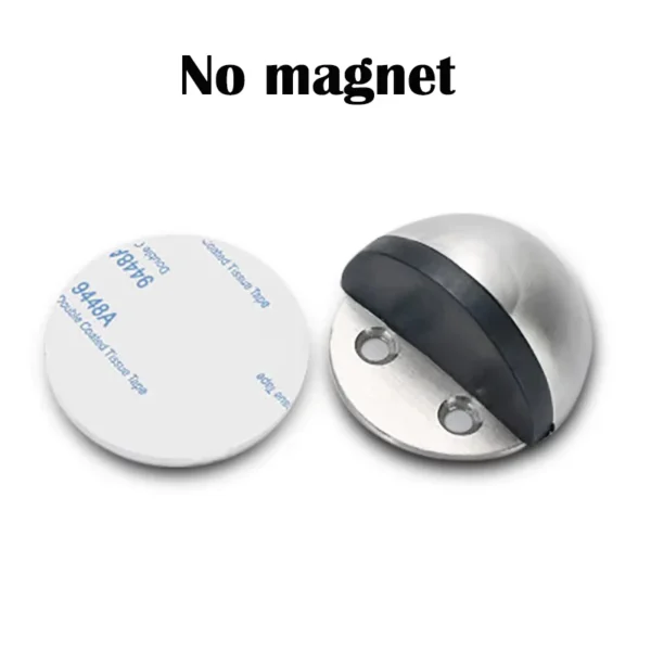Succión de puerta magnética de acero inoxidable, sin puerta de impacto, anticolisión semicircular de goma, tapón de puerta no magnético - Imagen 15