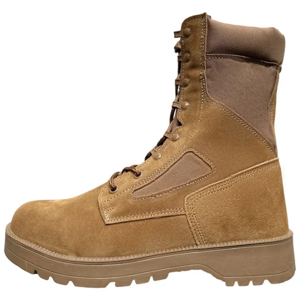 Botas de combate tácticas de cuero para hombre, botas de desierto para senderismo al aire libre, botines transpirables para hombre - Imagen 9