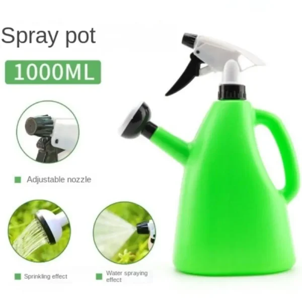Regadera de plástico para plantas de jardín, suministros de jardinería, pulverizador de presión ajustable, hervidor de agua para interior, pulverizador de flores para el hogar, 1L - Imagen 4