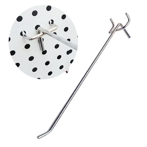 Accesorios para estanterías para el hogar, montaje en pared, herramienta colgante fácil de instalar, ganchos para tablero perforado para taller de garaje, 20 piezas - Imagen 3