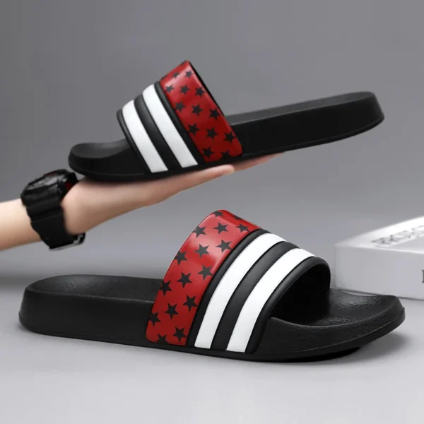 Zapatillas de casa de talla grande para hombre, pantuflas de baño suaves y cómodas para hombre, sandalias de playa planas y gruesas de EVA para exteriores, verano - Imagen 7