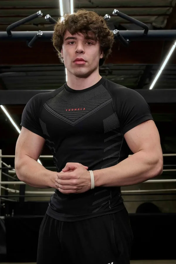 Camisetas para hombre, ropa deportiva para entrenamiento físico, medias elásticas transpirables de secado rápido, pantalones para correr, pantalón corto informal para exteriores, mangas