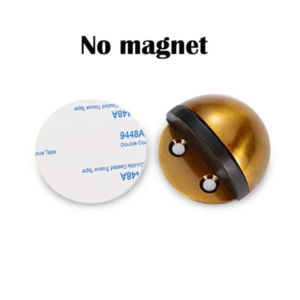 Succión de puerta magnética de acero inoxidable, sin puerta de impacto, anticolisión semicircular de goma, tapón de puerta no magnético - Imagen 12