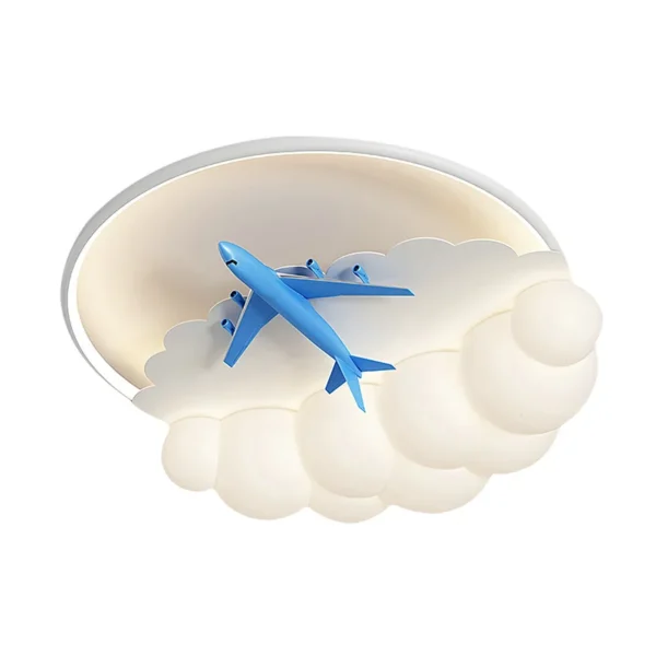 Lámpara de techo para habitación de niños, lámpara moderna para dormitorio con protección ocular, lámpara para habitación de avión juguetona y creativa para niño y niña - Imagen 5