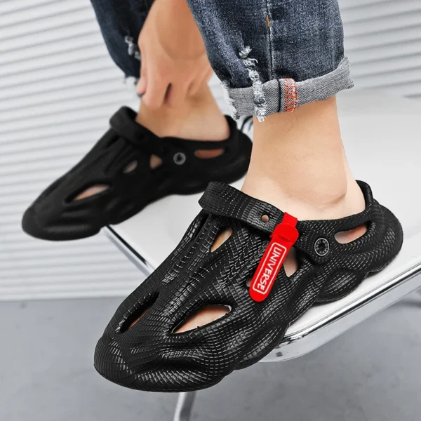 Zapatillas de verano para hombre, sandalias cómodas con plataforma para exteriores, zapatillas de playa, chanclas, tobogán de interior para el hogar, zapatos de baño 2023 - Imagen 5