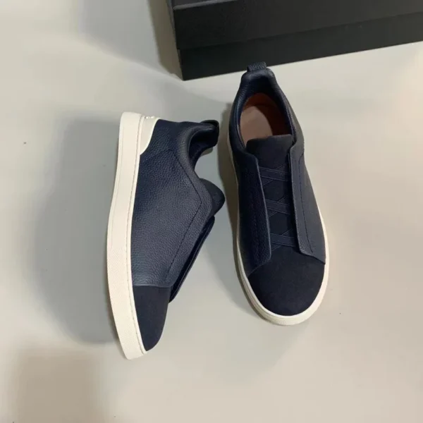 Zapatos para hombre de la fábrica, capa superior de cuero de vaca, zapatos informales transpirables de verano, tablero de piel de ciervo de lujo, versátil - Imagen 13
