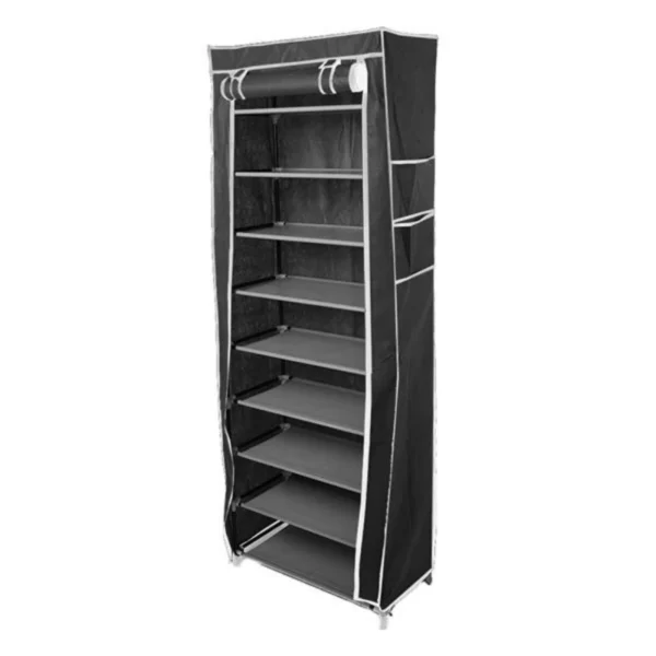Zapatero multicapa organizador de tela no tejida, soporte para pasillo, entrada, armario ahorrador de espacio, muebles para el hogar, estante a prueba de polvo - Imagen 4