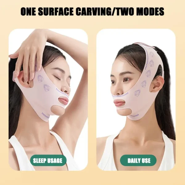 Vendaje adelgazante para mejillas y mentón, máscara moldeadora en V, estiramiento facial, banda antiarrugas, mascarilla para dormir, belleza y salud - Imagen 6