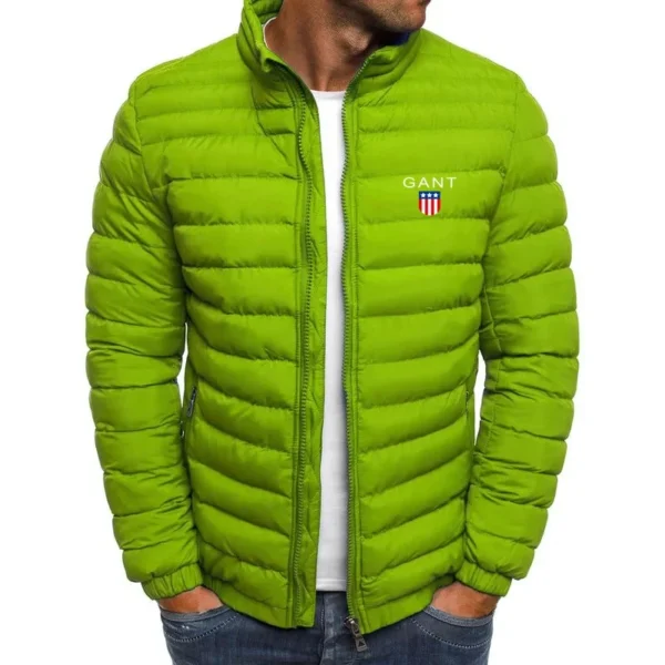Chaqueta de algodón cálida y ligera para hombre, chaqueta de pie, chaqueta informal de rayas horizontales, nuevo estilo de alta calidad - Imagen 14