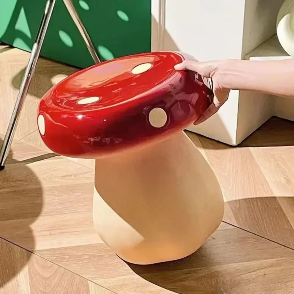Muebles decorativos, taburetes creativos y divertidos con forma de seta, silla para sala de estar, sofá pequeño, taburete, banco para cambiar zapatos, taburete otomano para el hogar