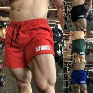 Pantalones cortos deportivos Fitness Brother pantalones de tres cuartos de secado rápido transpirable elástico músculo hombres peso perro sentadillas de talla grande M-3XL